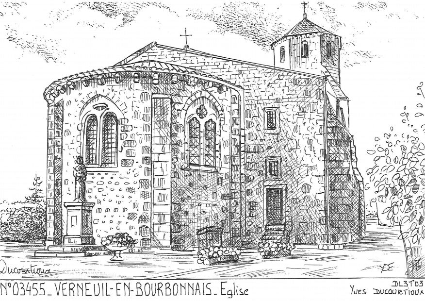 N 03455 - VERNEUIL EN BOURBONNAIS - église